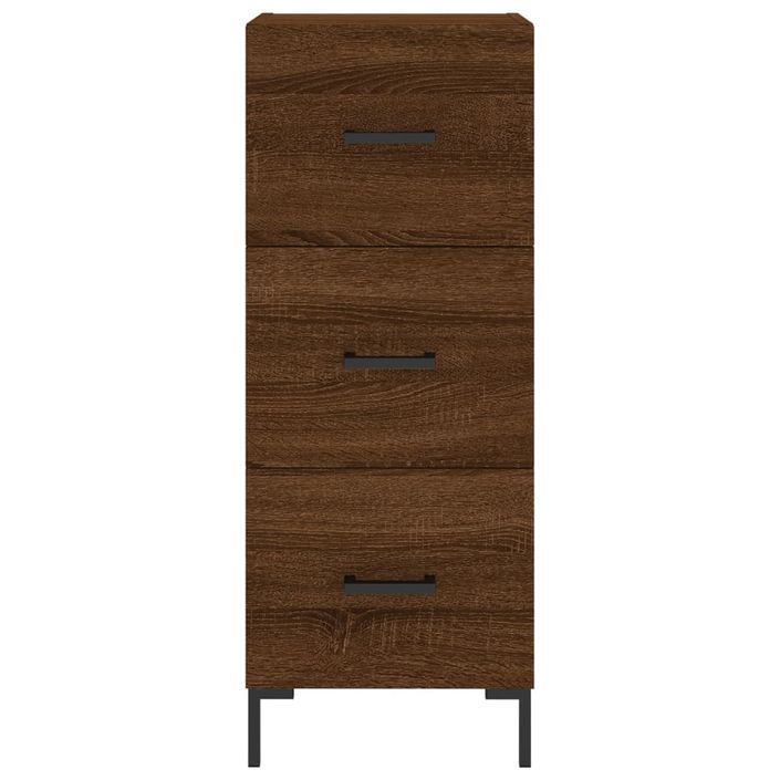 Buffet haut Chêne marron 34,5x34x180 cm Bois d'ingénierie - Photo n°6