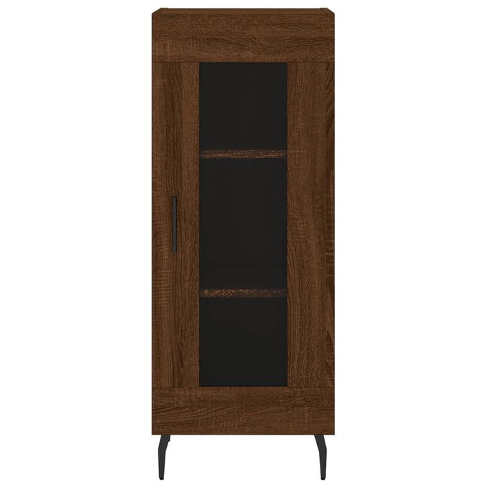 Buffet haut Chêne marron 34,5x34x180 cm Bois d'ingénierie - Photo n°6