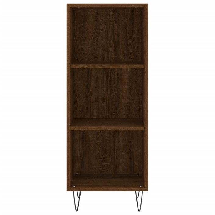 Buffet haut Chêne marron 34,5x34x180 cm Bois d'ingénierie - Photo n°6