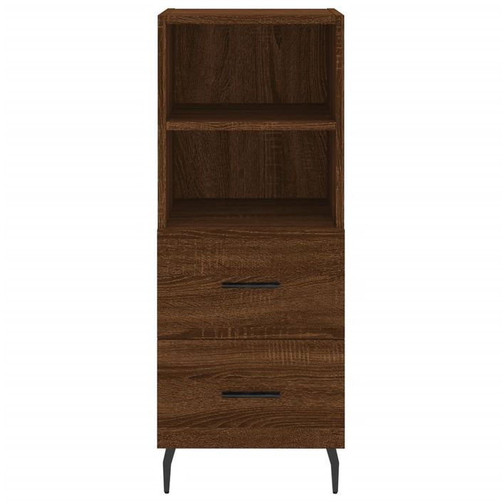 Buffet haut Chêne marron 34,5x34x180 cm Bois d'ingénierie - Photo n°6