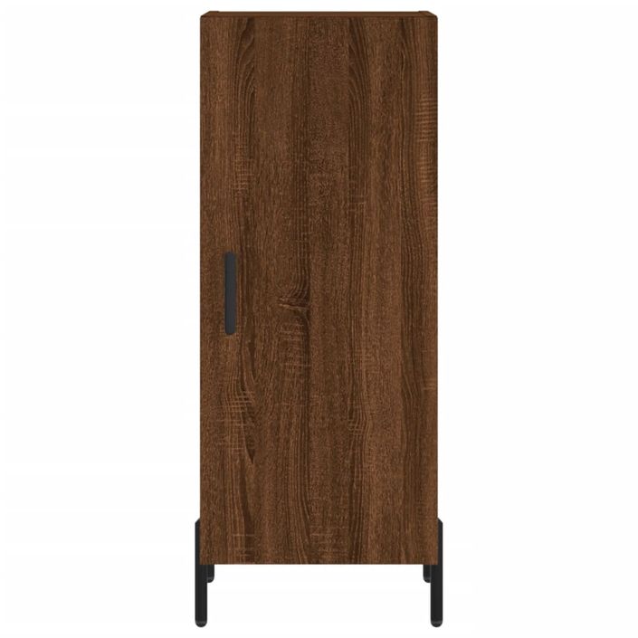 Buffet haut Chêne marron 34,5x34x180 cm Bois d'ingénierie - Photo n°6