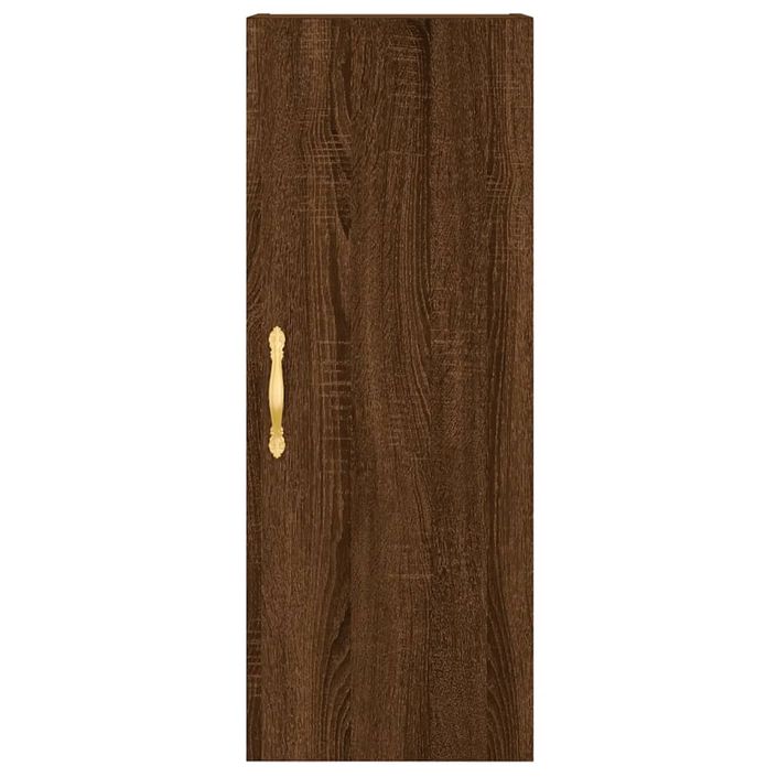 Buffet haut Chêne marron 34,5x34x180 cm Bois d'ingénierie - Photo n°6