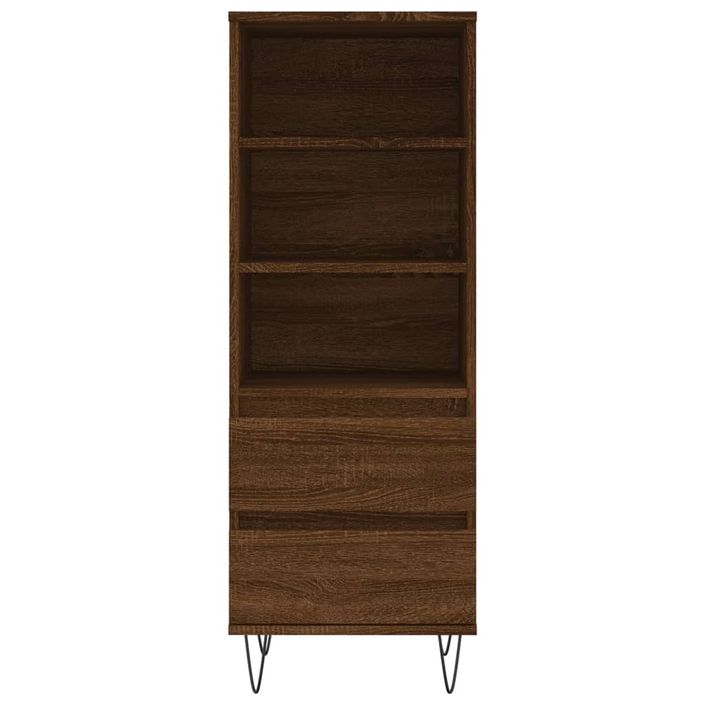 Buffet haut Chêne marron 40x36x110 cm Bois d'ingénierie - Photo n°5