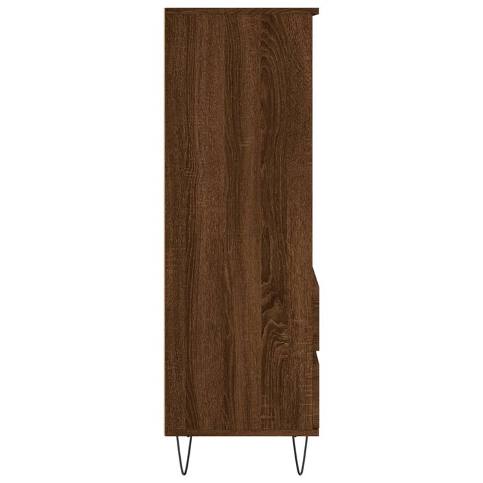 Buffet haut Chêne marron 40x36x110 cm Bois d'ingénierie - Photo n°7