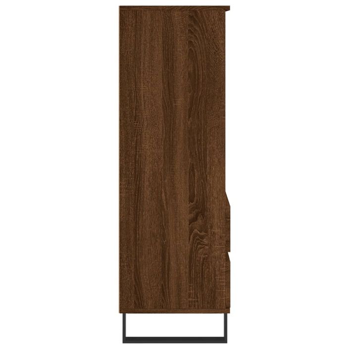 Buffet haut Chêne marron 40x36x110 cm Bois d'ingénierie - Photo n°7