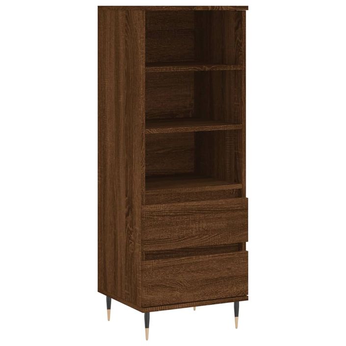 Buffet haut Chêne marron 40x36x110 cm Bois d'ingénierie - Photo n°1