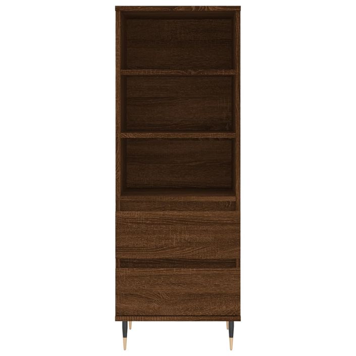 Buffet haut Chêne marron 40x36x110 cm Bois d'ingénierie - Photo n°5