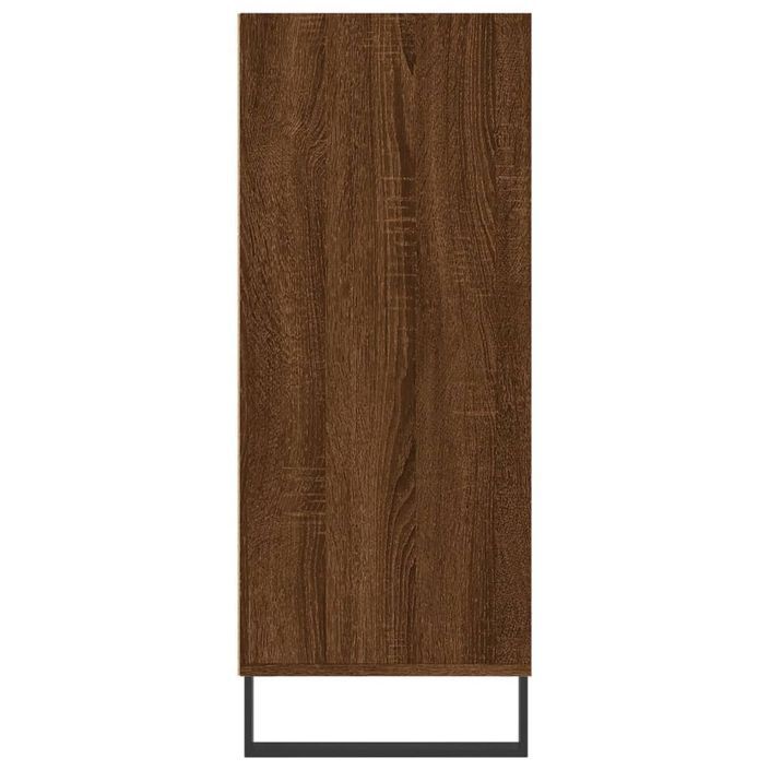 Buffet haut chêne marron 57x35x90 cm bois d'ingénierie - Photo n°5