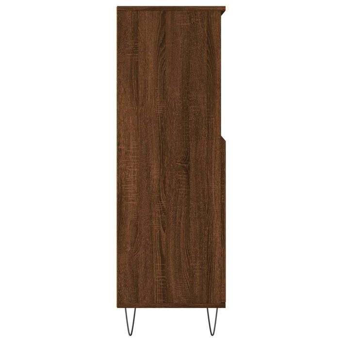 Buffet haut Chêne marron 60x36x110 cm Bois d'ingénierie - Photo n°7