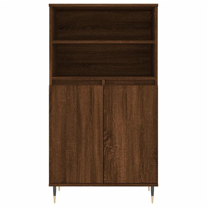 Buffet haut Chêne marron 60x36x110 cm Bois d'ingénierie - Photo n°6