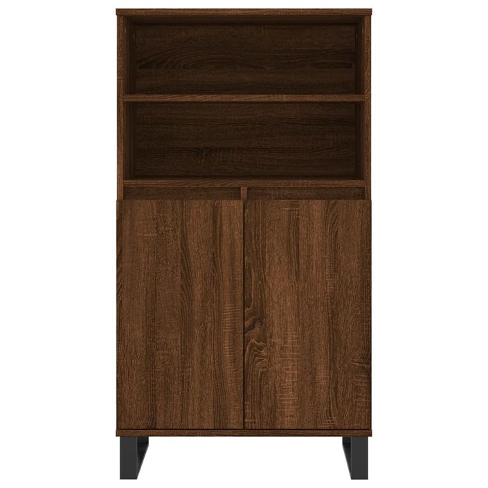 Buffet haut Chêne marron 60x36x110 cm Bois d'ingénierie - Photo n°6