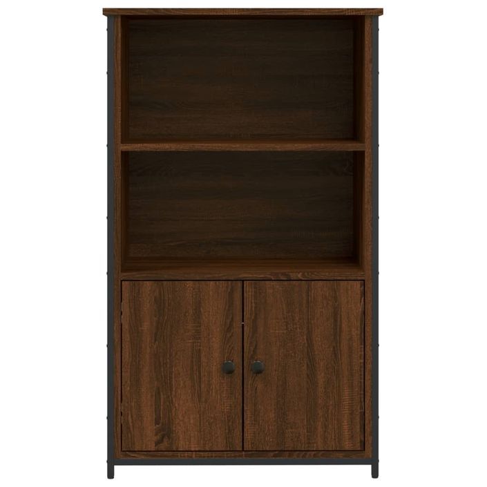 Buffet haut chêne marron 62x32x103,5 cm bois d'ingénierie - Photo n°5