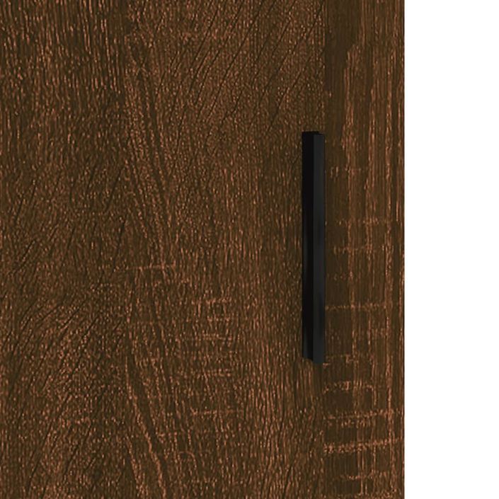 Buffet haut chêne marron 69,5x31x115 cm bois d'ingénierie - Photo n°9