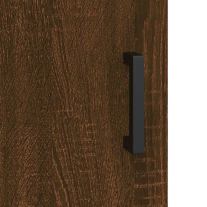 Buffet haut chêne marron 69,5x31x115 cm bois d'ingénierie - Photo n°10