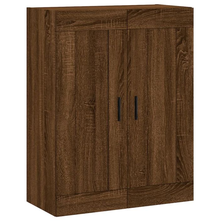 Buffet haut Chêne marron 69,5x34x180 cm Bois d'ingénierie - Photo n°5