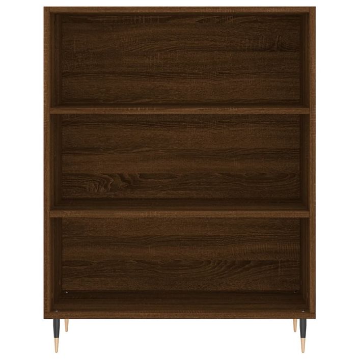 Buffet haut Chêne marron 69,5x34x180 cm Bois d'ingénierie - Photo n°8