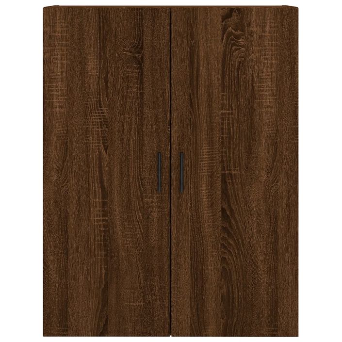 Buffet haut Chêne marron 69,5x34x180 cm Bois d'ingénierie - Photo n°6