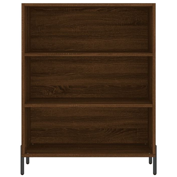 Buffet haut Chêne marron 69,5x34x180 cm Bois d'ingénierie - Photo n°8