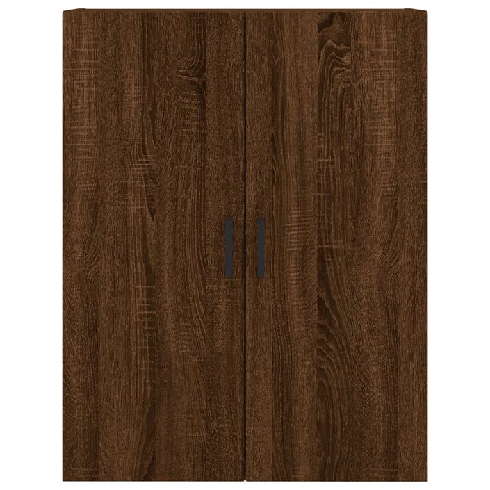 Buffet haut Chêne marron 69,5x34x180 cm Bois d'ingénierie - Photo n°6