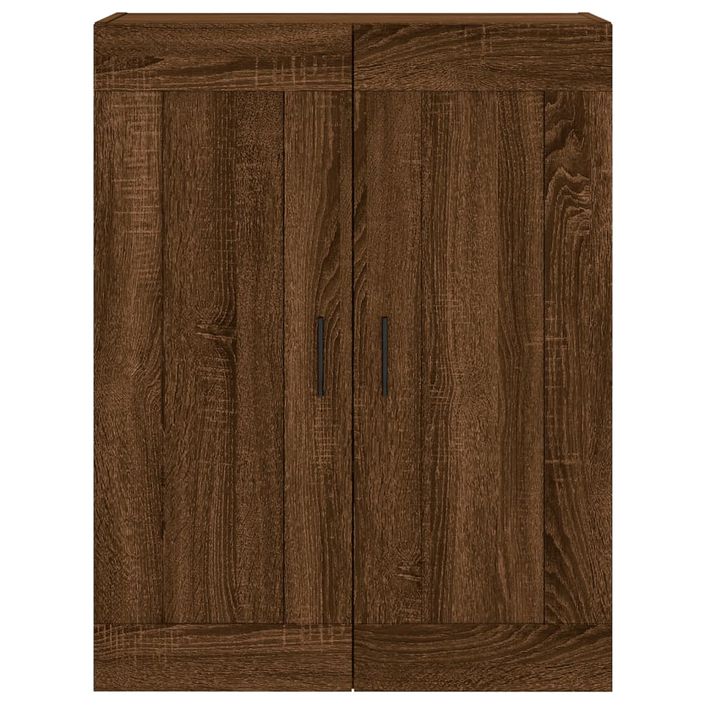 Buffet haut Chêne marron 69,5x34x180 cm Bois d'ingénierie - Photo n°6