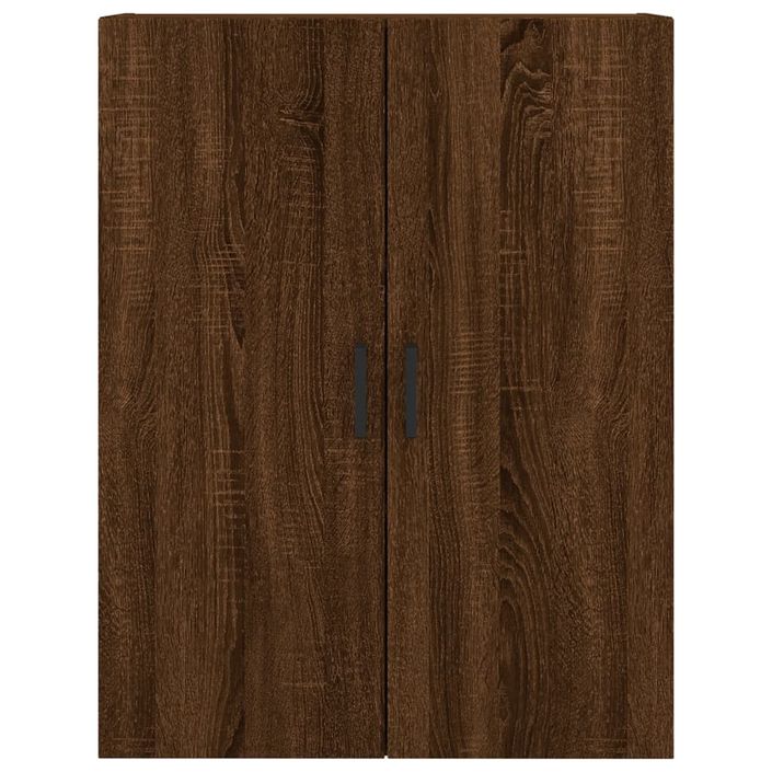 Buffet haut Chêne marron 69,5x34x180 cm Bois d'ingénierie - Photo n°6