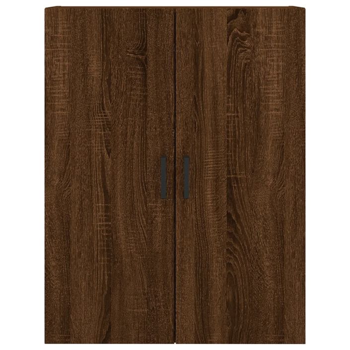 Buffet haut Chêne marron 69,5x34x180 cm Bois d'ingénierie - Photo n°6