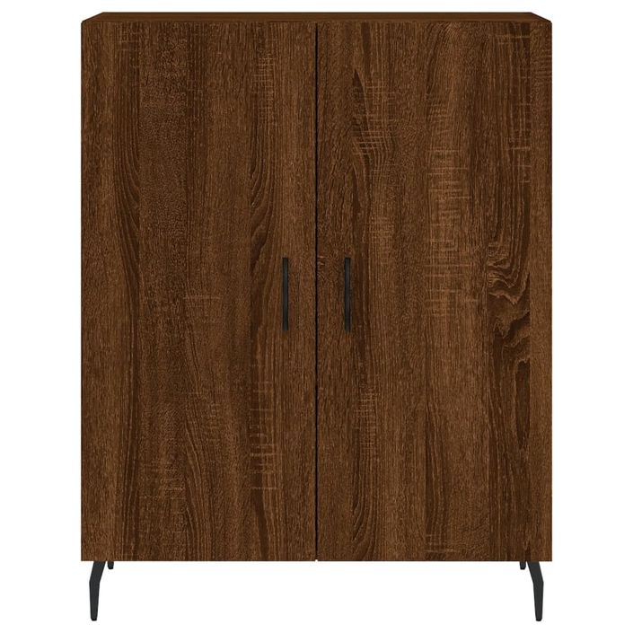 Buffet haut Chêne marron 69,5x34x180 cm Bois d'ingénierie - Photo n°8