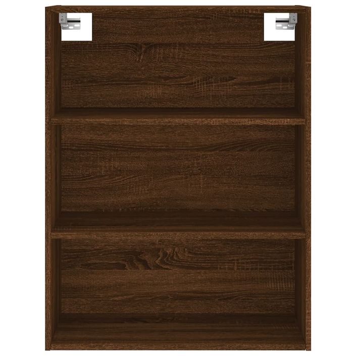 Buffet haut Chêne marron 69,5x34x180 cm Bois d'ingénierie - Photo n°6