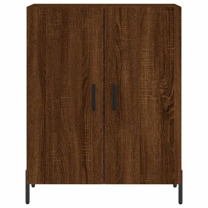 Buffet haut Chêne marron 69,5x34x180 cm Bois d'ingénierie - Photo n°8