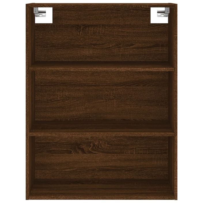 Buffet haut Chêne marron 69,5x34x180 cm Bois d'ingénierie - Photo n°6