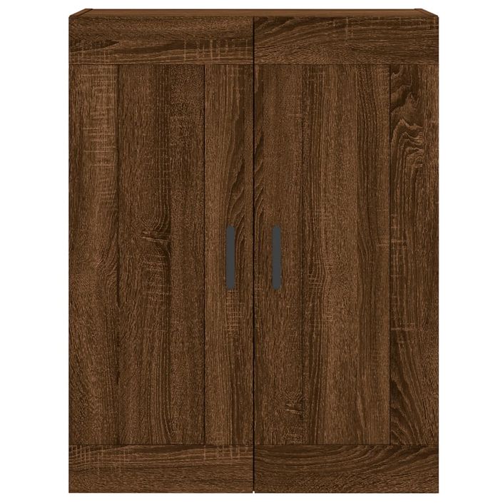 Buffet haut Chêne marron 69,5x34x180 cm Bois d'ingénierie - Photo n°6