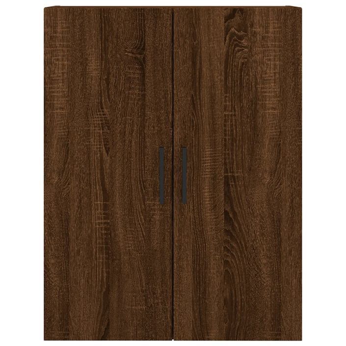 Buffet haut Chêne marron 69,5x34x180 cm Bois d'ingénierie - Photo n°6