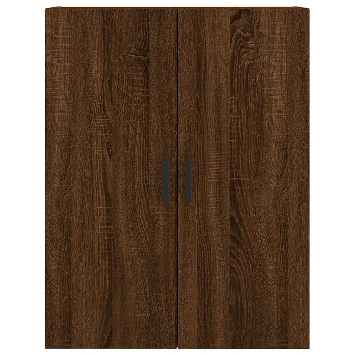 Buffet haut Chêne marron 69,5x34x180 cm Bois d'ingénierie - Photo n°6