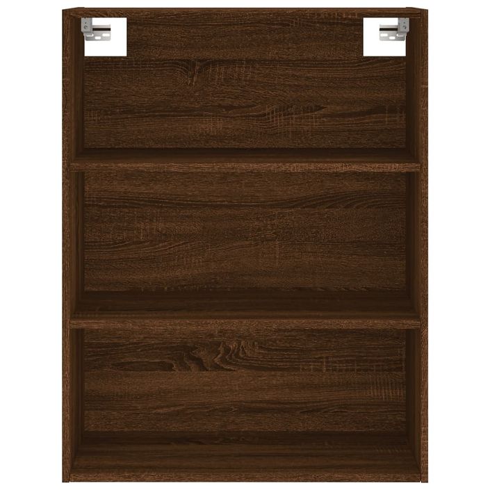 Buffet haut Chêne marron 69,5x34x180 cm Bois d'ingénierie - Photo n°6