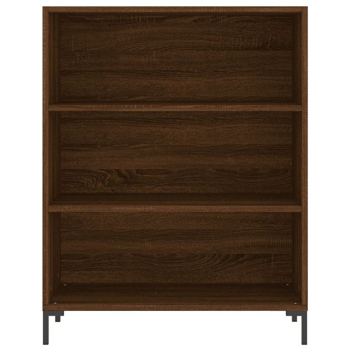 Buffet haut Chêne marron 69,5x34x180 cm Bois d'ingénierie - Photo n°8