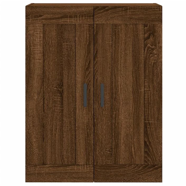 Buffet haut Chêne marron 69,5x34x180 cm Bois d'ingénierie - Photo n°6