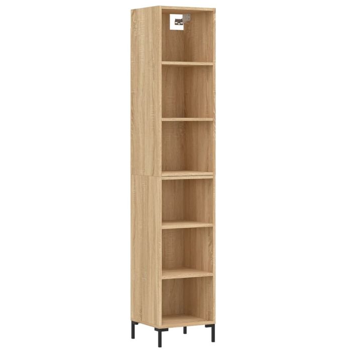 Buffet haut Chêne sonoma 34,5x32,5x180 cm Bois d'ingénierie - Photo n°1