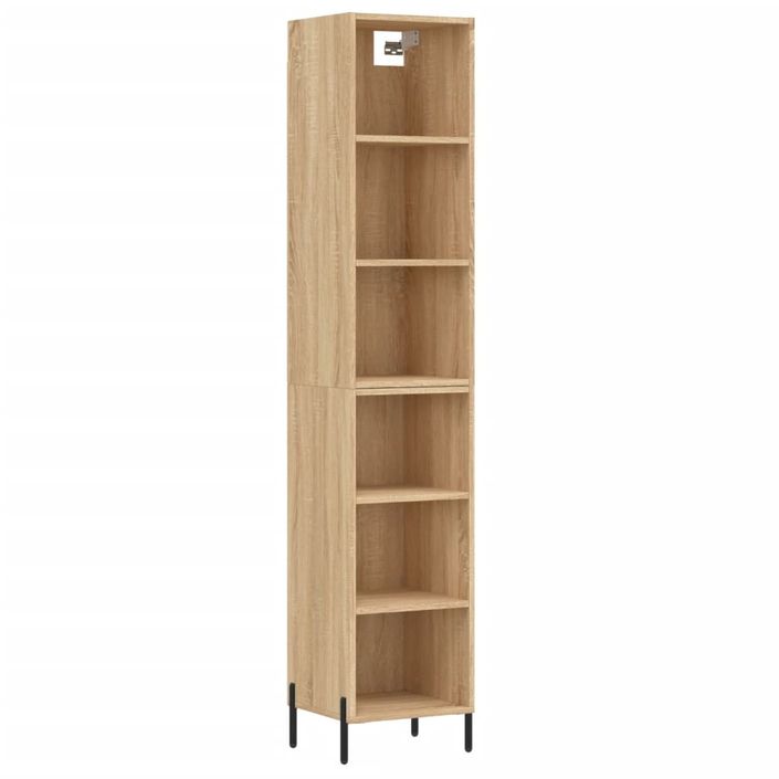 Buffet haut Chêne sonoma 34,5x32,5x180 cm Bois d'ingénierie - Photo n°1