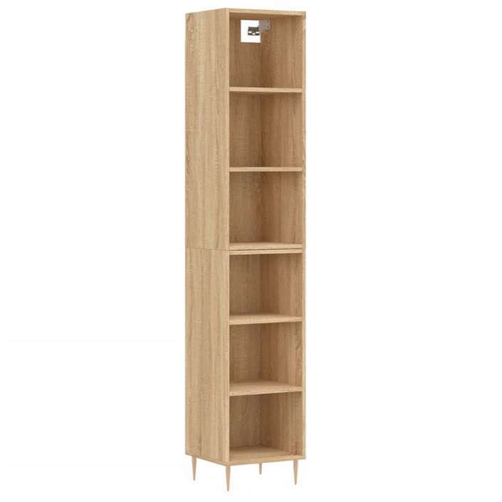 Buffet haut Chêne sonoma 34,5x32,5x180 cm Bois d'ingénierie - Photo n°1