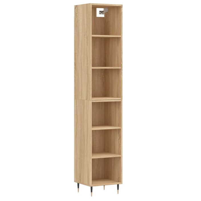 Buffet haut Chêne sonoma 34,5x32,5x180 cm Bois d'ingénierie - Photo n°1