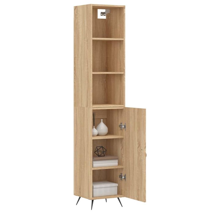 Buffet haut Chêne sonoma 34,5x34x180 cm Bois d'ingénierie - Photo n°3