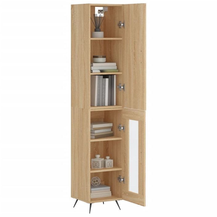 Buffet haut Chêne sonoma 34,5x34x180 cm Bois d'ingénierie - Photo n°3