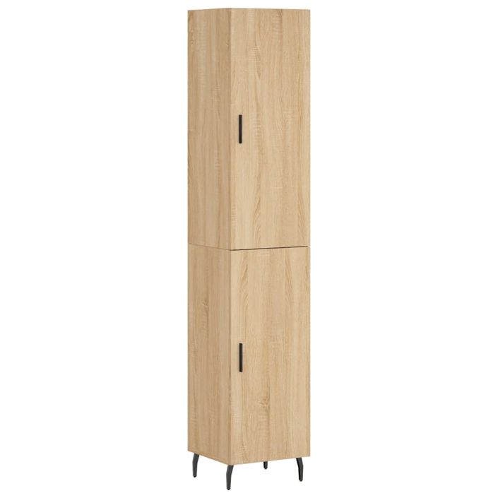 Buffet haut Chêne sonoma 34,5x34x180 cm Bois d'ingénierie - Photo n°1