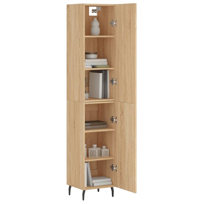 Buffet haut Chêne sonoma 34,5x34x180 cm Bois d'ingénierie - Photo n°3