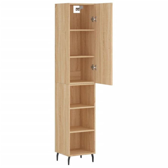 Buffet haut Chêne sonoma 34,5x34x180 cm Bois d'ingénierie - Photo n°4