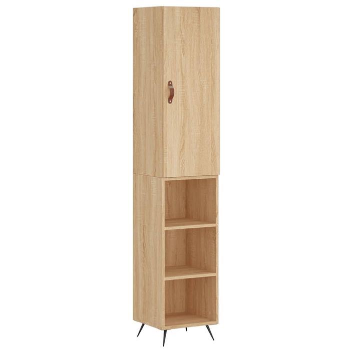 Buffet haut Chêne sonoma 34,5x34x180 cm Bois d'ingénierie - Photo n°1