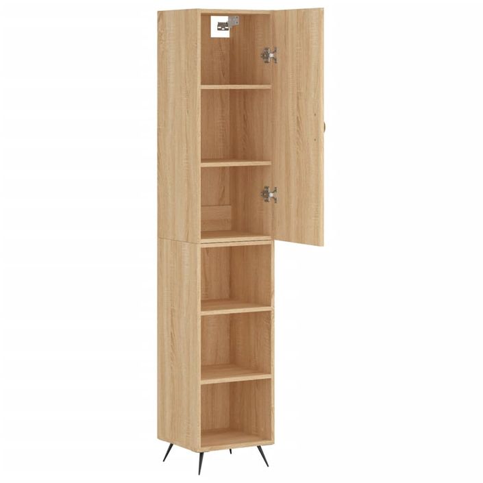 Buffet haut Chêne sonoma 34,5x34x180 cm Bois d'ingénierie - Photo n°4