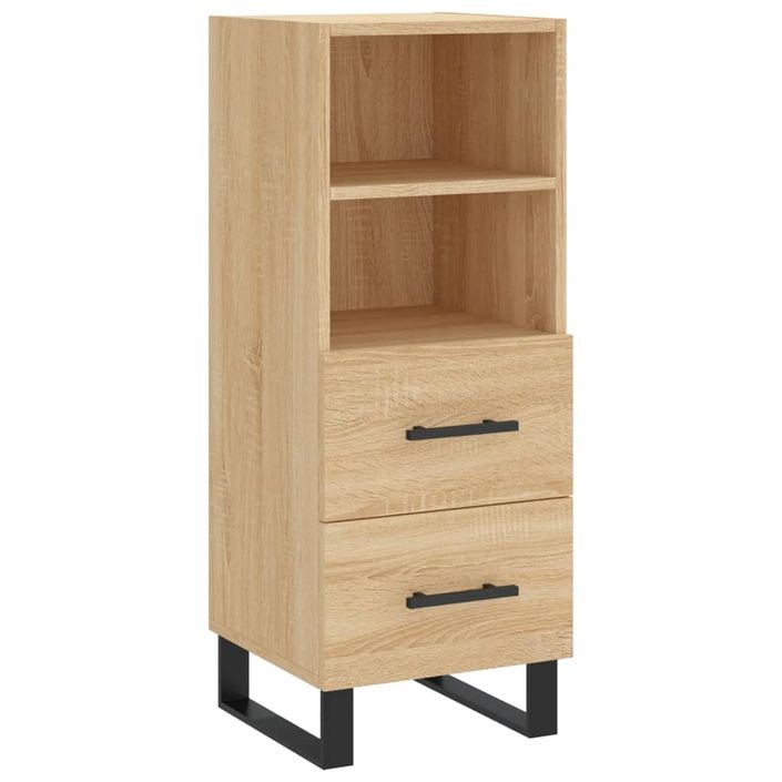 Buffet haut Chêne sonoma 34,5x34x180 cm Bois d'ingénierie - Photo n°7