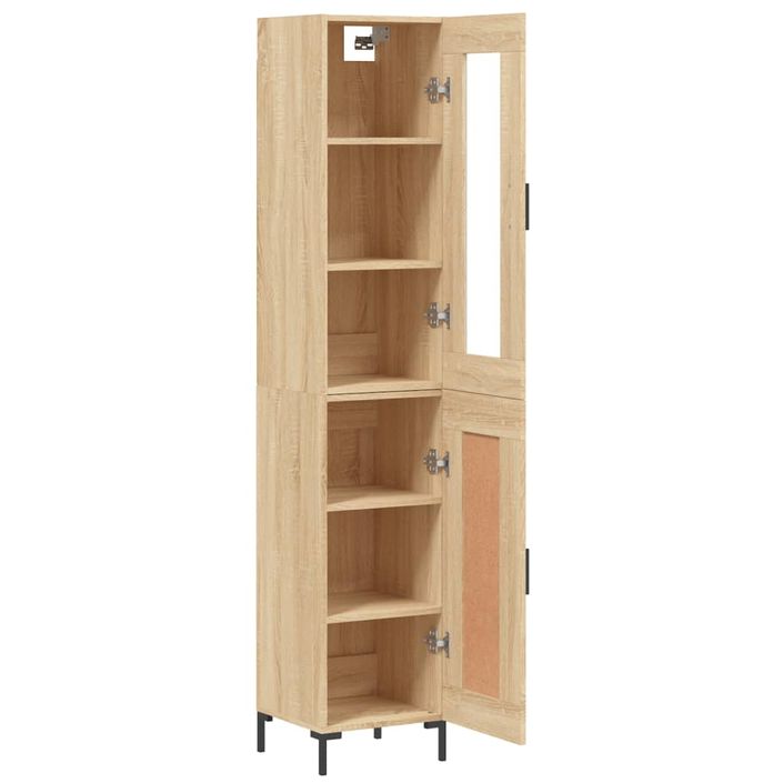 Buffet haut Chêne sonoma 34,5x34x180 cm Bois d'ingénierie - Photo n°4