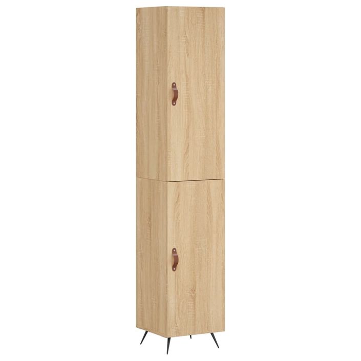 Buffet haut Chêne sonoma 34,5x34x180 cm Bois d'ingénierie - Photo n°1